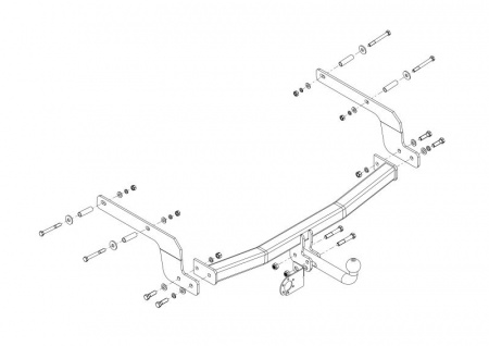 Фаркоп RN 16B для Renault Arkana 2019-, Автос, нагрузка 1500/75 кг. БЕЗ подрезки бампера от магазина ФаркопРос